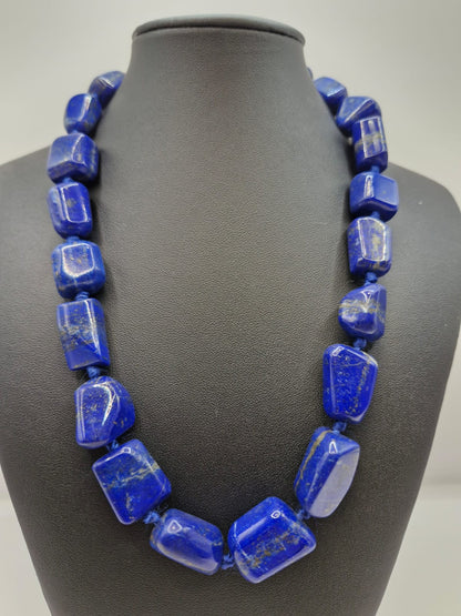 Lapis Lazuli Necklace | Sourced from the World's Oldest Mine | Handmade Deep Blue Gemstone Necklace, Gift for Women, Beaded Necklace