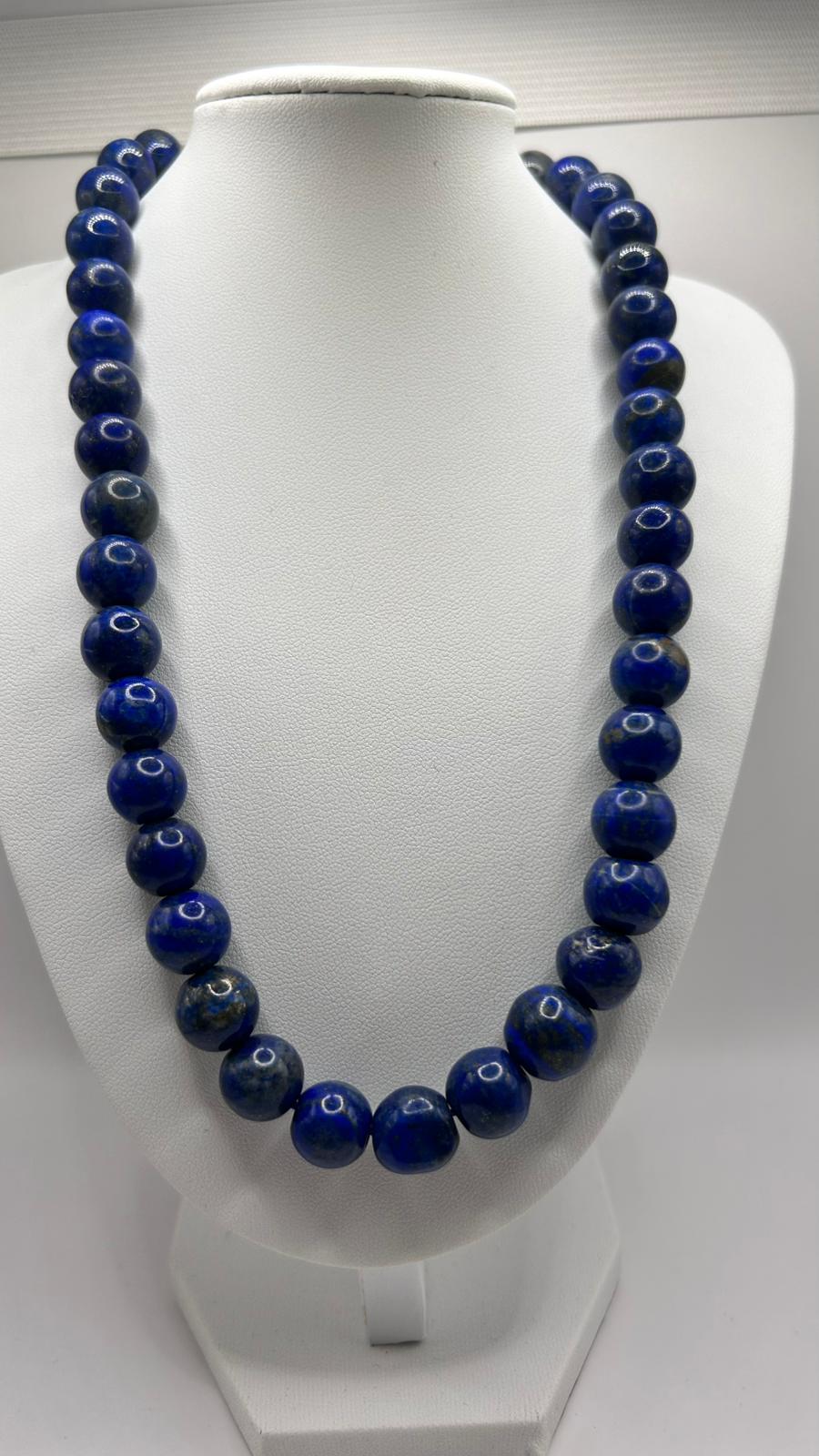 Lapis Lazuli Necklace | Sourced from the World's Oldest Mine | Handmade Deep Blue Gemstone Necklace, Gift for Women, Beaded Necklace