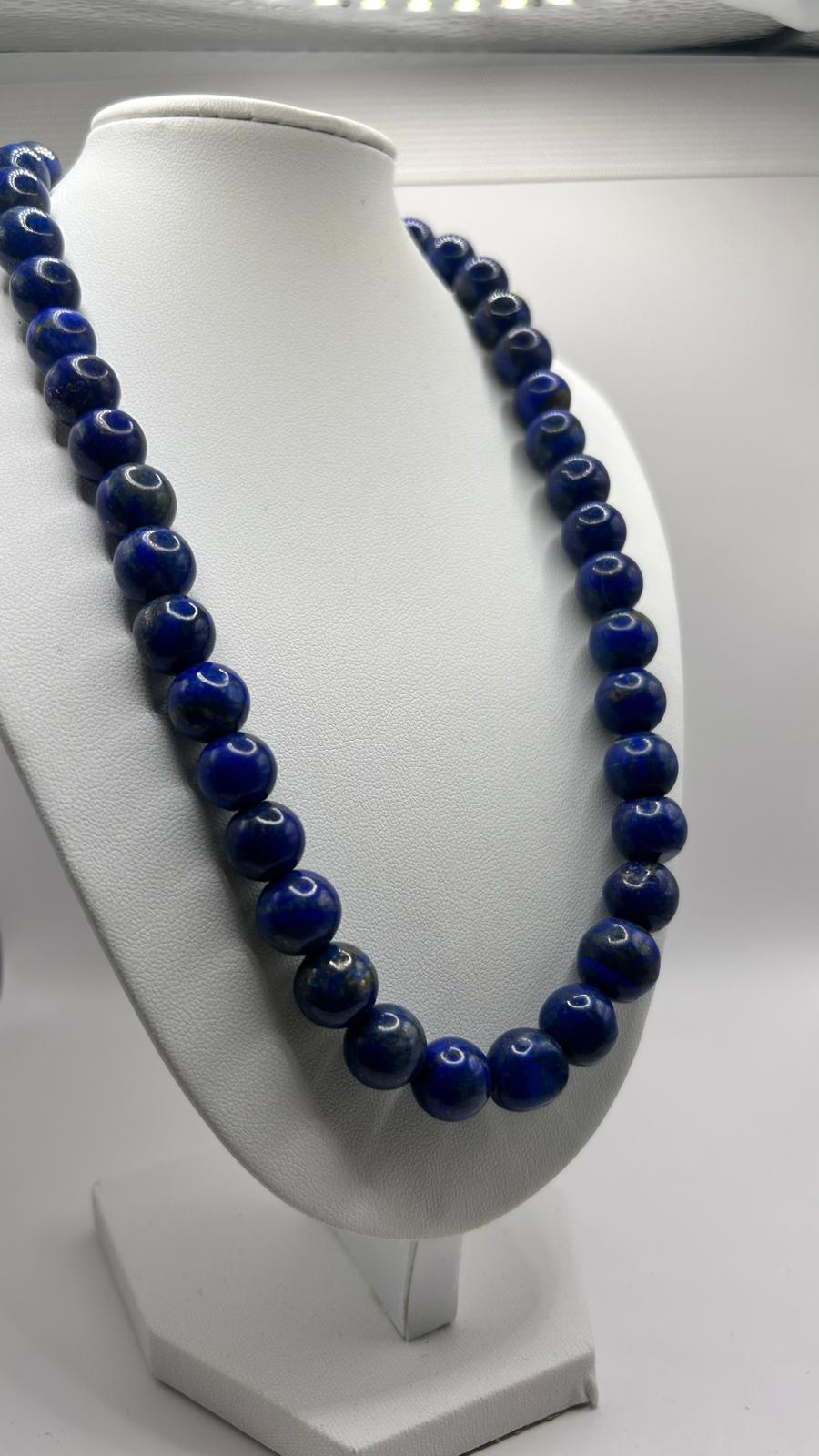 Lapis Lazuli Necklace | Sourced from the World's Oldest Mine | Handmade Deep Blue Gemstone Necklace, Gift for Women, Beaded Necklace