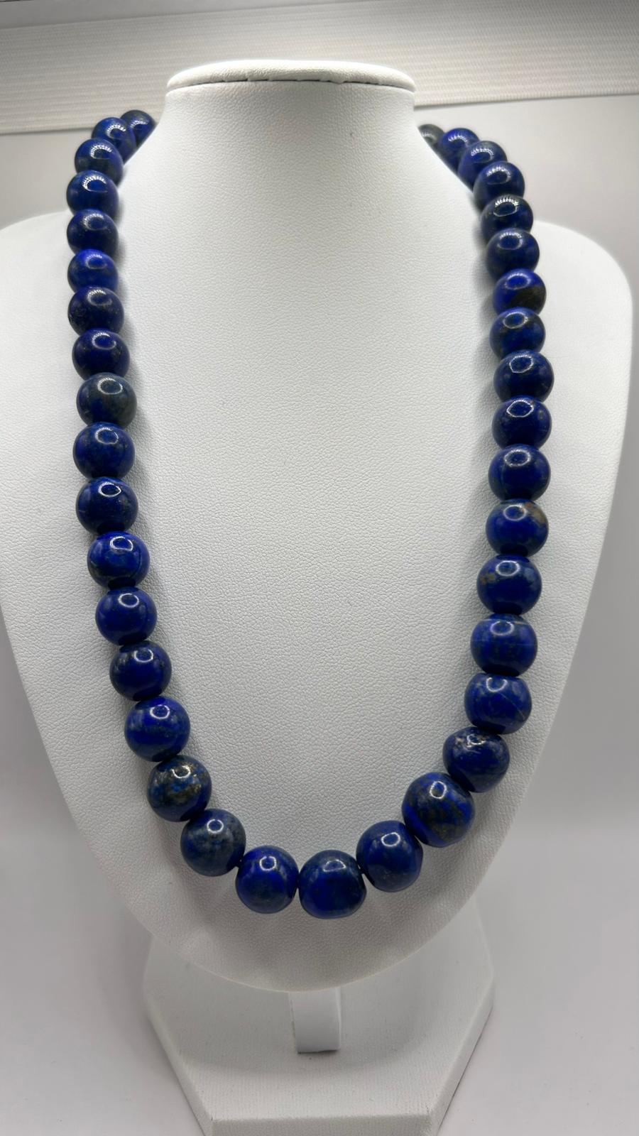 Lapis Lazuli Necklace | Sourced from the World's Oldest Mine | Handmade Deep Blue Gemstone Necklace, Gift for Women, Beaded Necklace