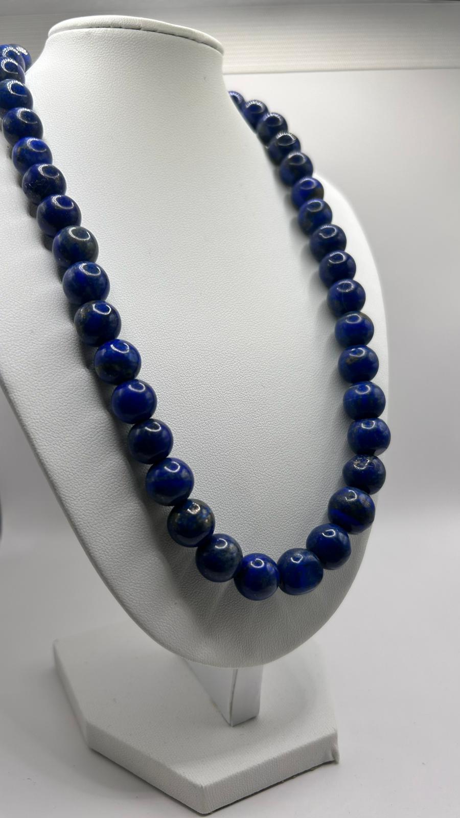 Lapis Lazuli Necklace | Sourced from the World's Oldest Mine | Handmade Deep Blue Gemstone Necklace, Gift for Women, Beaded Necklace