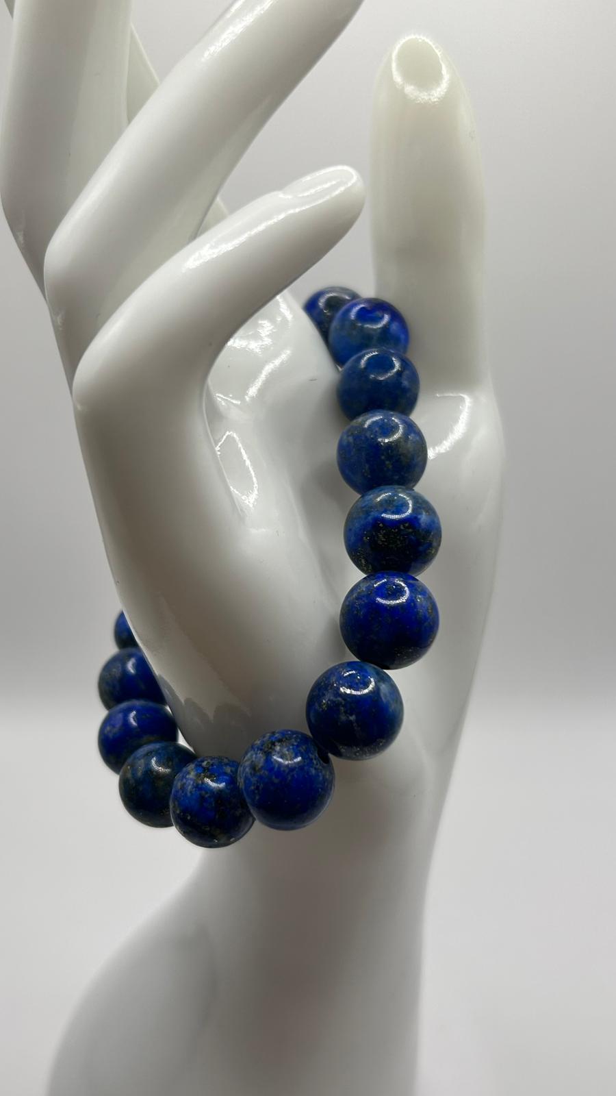 Authentic Lapis Lazuli Beaded Bracelet | Source from Oldest Mines of Afghanistan | Natural Healing Stone | Handmade | Unisex Gift |