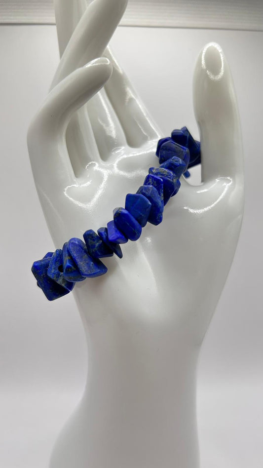 Authentic Lapis Lazuli Beaded Bracelet | Source from Oldest Mines of Afghanistan | Natural Healing Stone | Handmade | Unisex Gift |