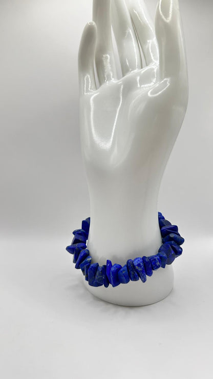 Authentic Lapis Lazuli Beaded Bracelet | Source from Oldest Mines of Afghanistan | Natural Healing Stone | Handmade | Unisex Gift |