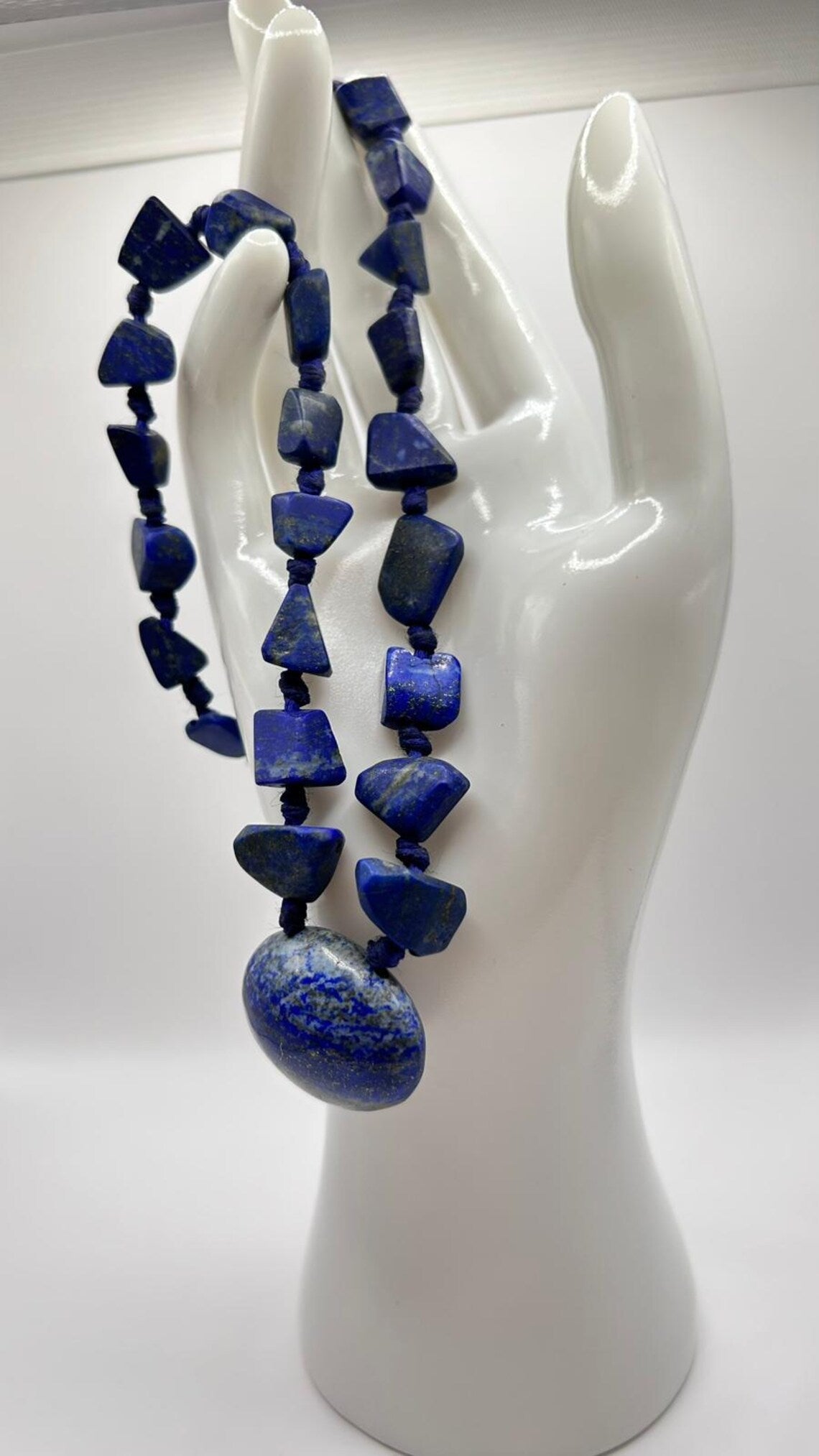 Lapis Lazuli Necklace | Sourced from the World's Oldest Mine | Handmade Deep Blue Gemstone Necklace, Gift for Women, Beaded Necklace