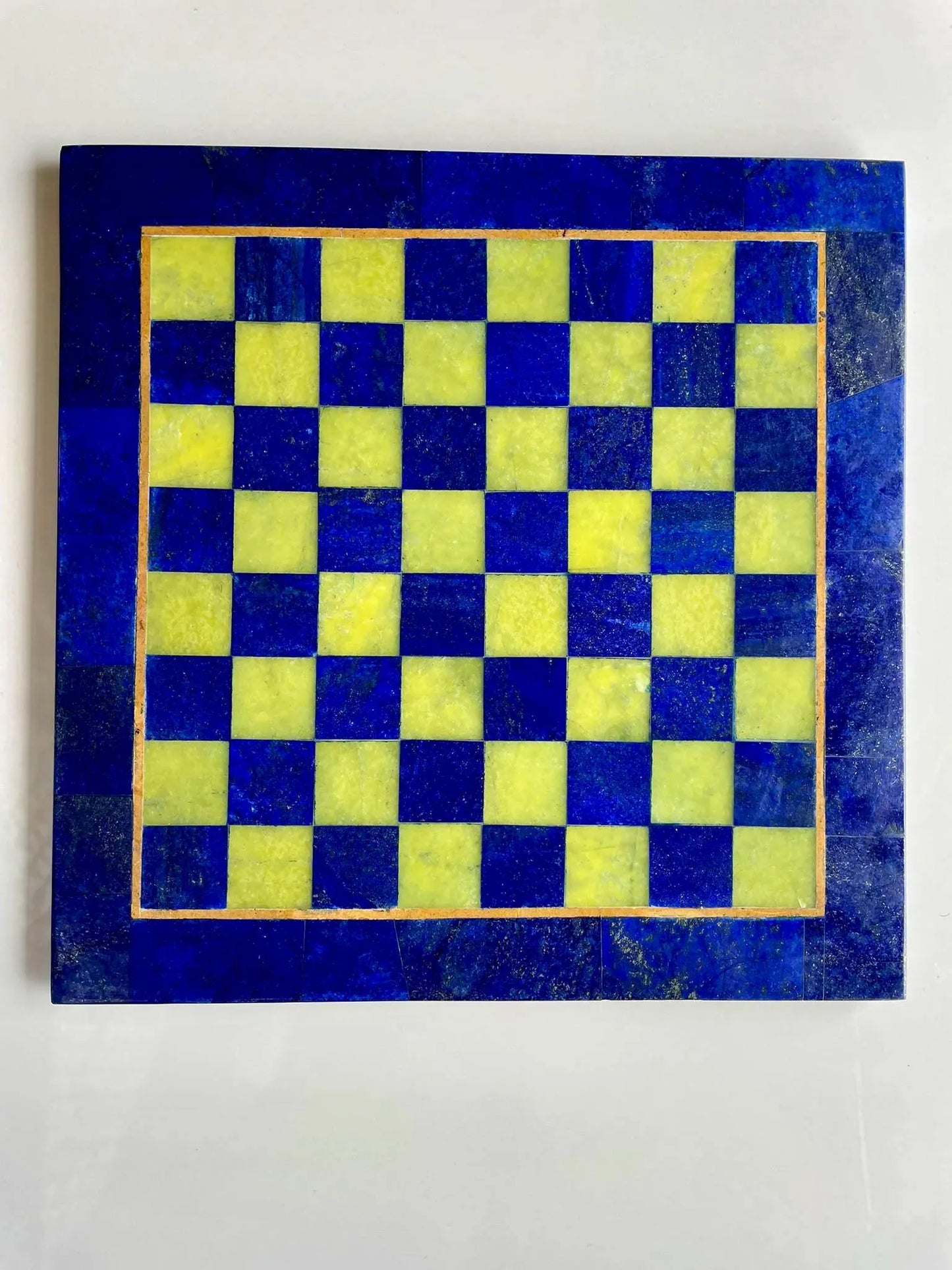 Jade & Lapiz Lazuli Chess Board Hand Made Authentic Chess Board Set  (Size = 30*30 cm)